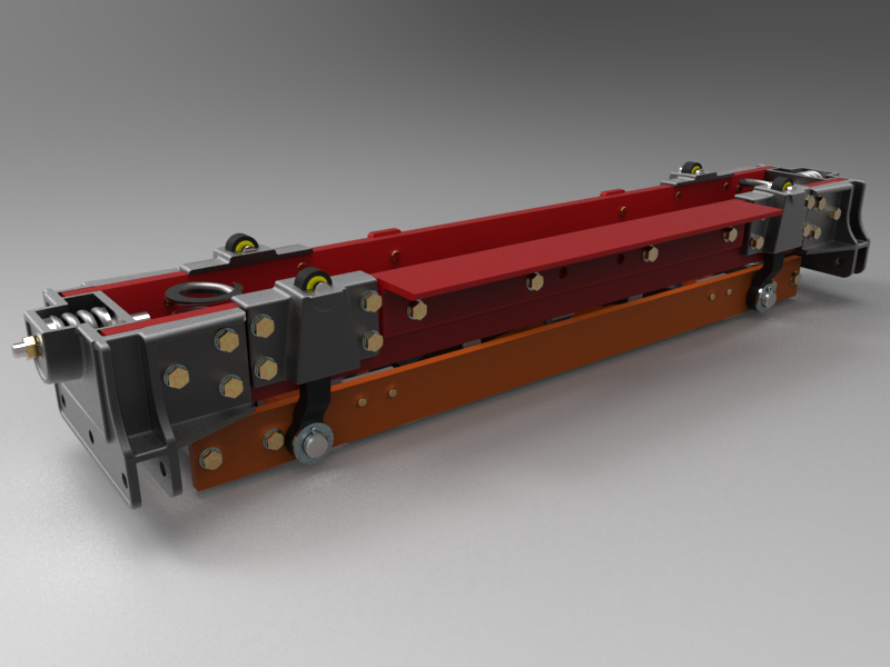 大牵引力转向架组装支撑3D模型图纸 STP格式